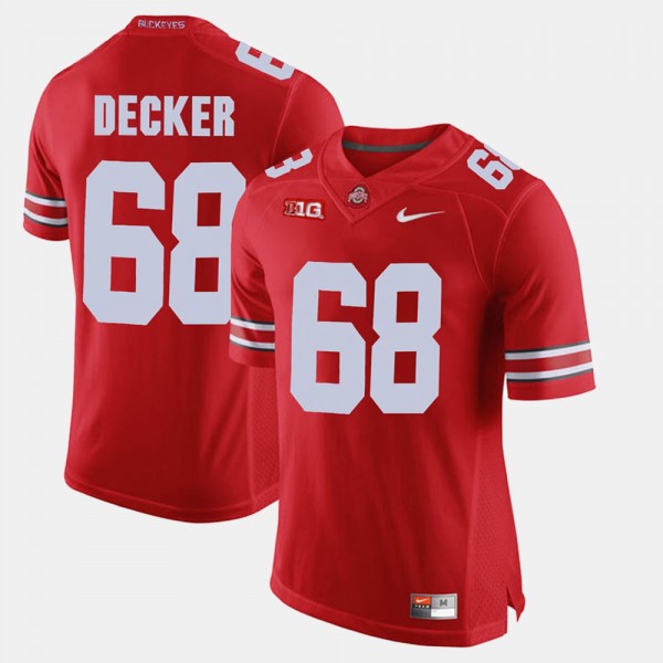 Ohio State Buckeyes Taylor Decker Men's #68 Game Alumni Scarlet College Football Jersey 2404CMGT3